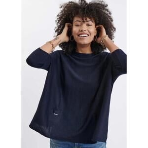 NWT Mersea Navy Catalina Crewneck Leisure Versatile Minimalistic Sweater Sz P